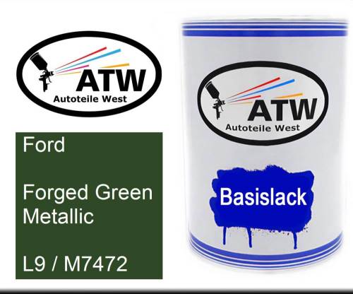 Ford, Forged Green Metallic, L9 / M7472: 500ml Lackdose, von ATW Autoteile West.